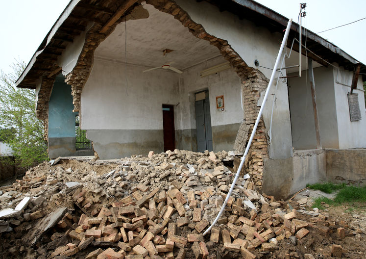 خانه‌های ویران شده در اثر سیل