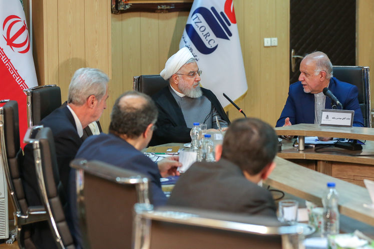 دکتر حسن روحانی، رئیس جمهوری در جمع مدیران شرکت پالایش نفت تبریز