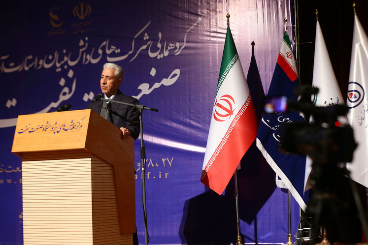 منصور غلامی، وزیر علوم، تحقیقات و فناوری در گردهمایی شرکت‌های دانش‌بنیان و استارت‌آپ‌های صنعت نفت