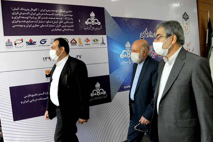 فریدون عباسی، رئیس کمیسیون انرژی مجلس شورای اسلامی و  بیژن زنگنه، وزیر نفت
