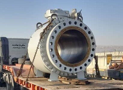 نصب نخستین شیر موتوری ۴۲ اینچ ساخت ایران در طرح گوره - جاسک