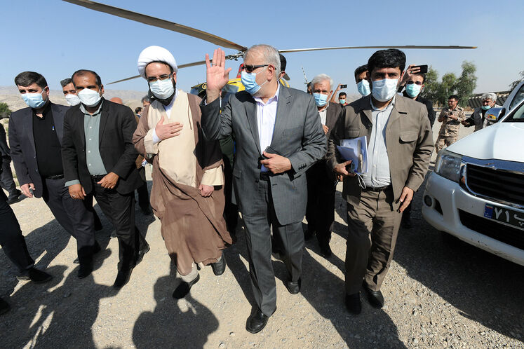 ورود جواد اوجی، وزیر نفت به شهرستان باشت