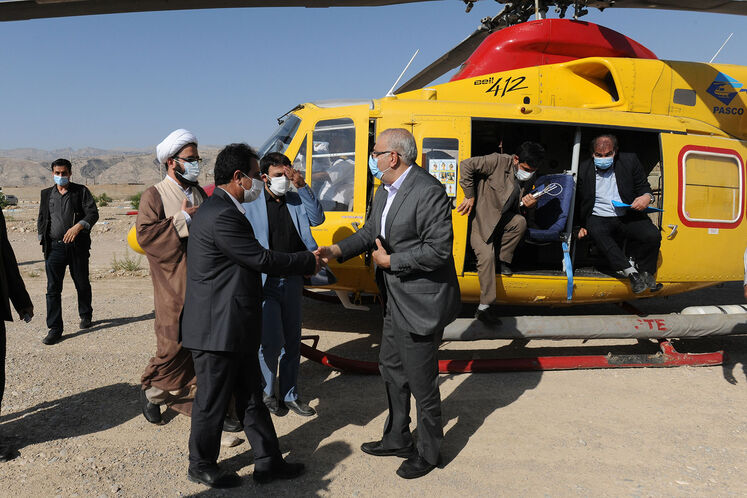 ورود جواد اوجی، وزیر نفت به شهرستان باشت