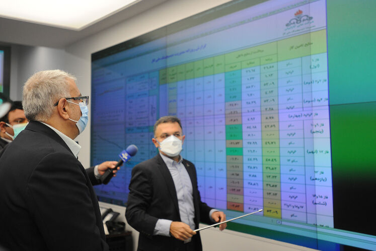 بازید سرزده جواد اوجی، وزیر نفت از مدیریت دیسپچینگ شرکت ملی گاز ایران