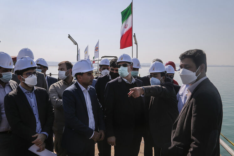 بازدید جواد اوجی، وزیر نفت از پروژه  پالایشگاه پارس بهین پالایش نفت قشم