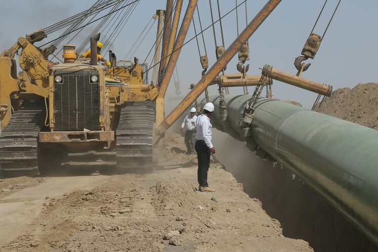 روند پیشرفت پروژه خط انتقال گاز محمدیه قم - پارچین