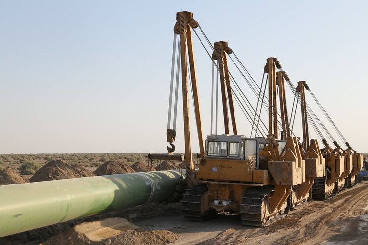 روند پیشرفت پروژه خط انتقال گاز محمدیه قم - پارچین