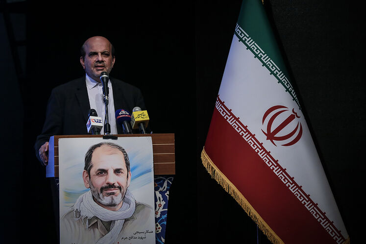 محسن خجستهمهر، مدیرعامل شرکت ملی نفت ایران در آیین گرامیداشت پنجمین سالروز شهادت حاج شعبان نصیری