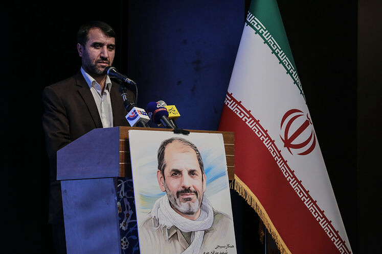 مرتضی شاهمیرزایی، مدیرعامل شرکت ملی صنایع پتروشیمی در آیین گرامیداشت پنجمین سالروز شهادت حاج شعبان نصیری