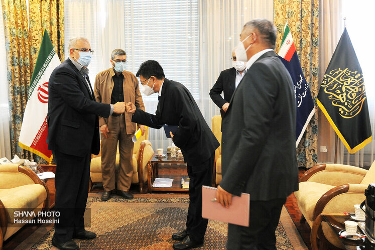 دیدار جواد اوجی، وزیر نفت با ژونگ گویدونگ، مدیر شعبه شرکت چینی سینوپک در تهران