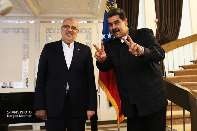 دیدار جواد اوجی، وزیر نفت با نیکلاس مادورو، رئیس‌جمهوری ونزوئلا