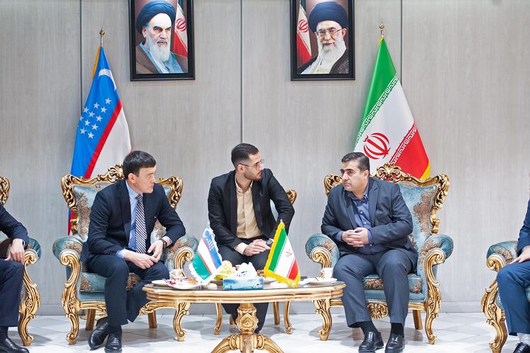 دیدار رضا دهقان، معاون توسعه و مهندسی شرکت ملی نفت ایران و  عبدی‌جمیل ایمیامینوویچ، معاون وزیر انرژی ازبکستان