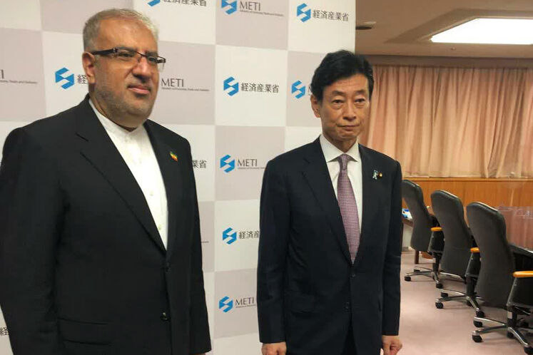 دیدار جواد اوجی، وزیر نفت با نیشیمورا وزیر اقتصاد تجارت و صنعت ژاپن