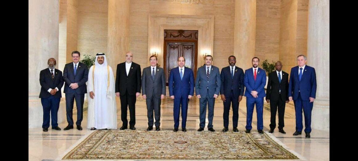 رئیس‌جمهوری مصر با وزیران کشورهای عضو جی‌ئی‌سی‌اف دیدار کرد