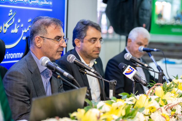 آیین امضای تفاهمنامه سهجانبه احداث واحد تصفیه فاضلاب و پساب بهبهان در حاشیه نخستین روز بیستمین نمایشگاه بینالمللی محیط زیست در غرفه هلدینگ خلیج فارس