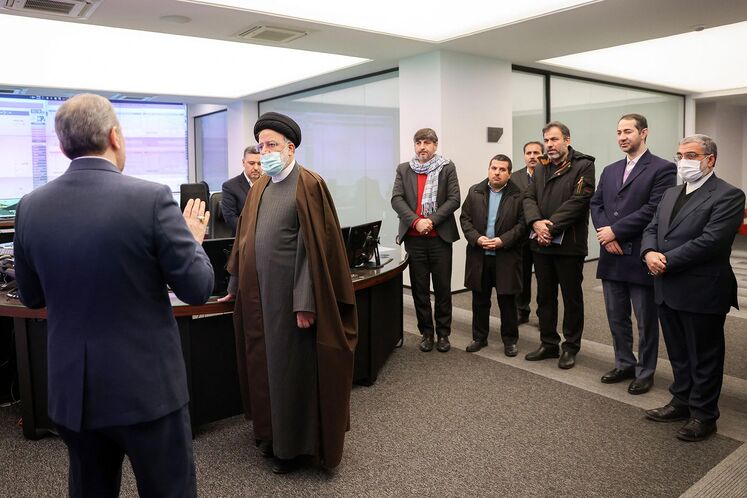 حضور سرزده سیدابراهیم رئیسی، رئیسجمهوری در مرکز مدیریت دیسپچینگ شرکت ملی گاز