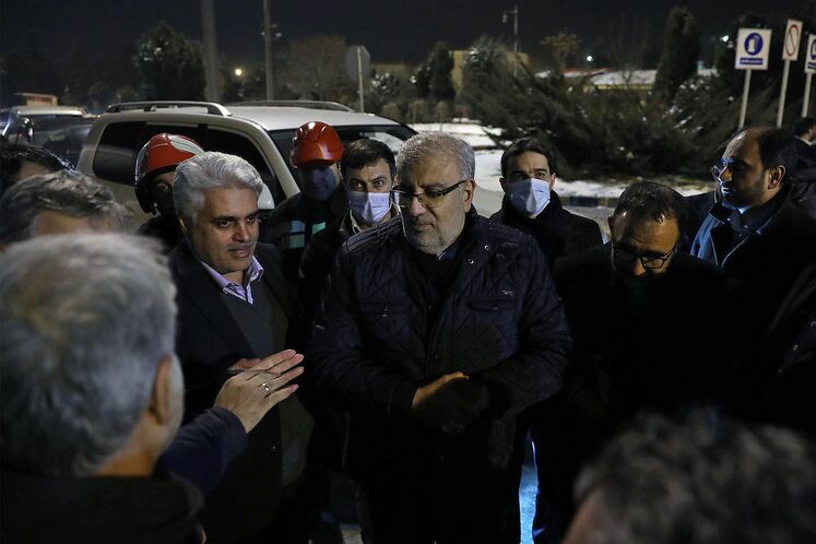 بازدید جواد اوجی، وزیر نفت از انبار نفت شهید بیخوش مشهد