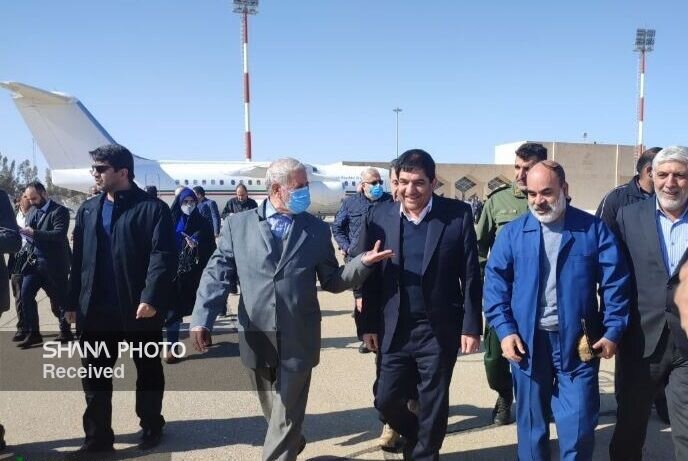 معاون اول رئیسجمهوری برای بررسی چالشهای انرژی و آب وارد سیستان و بلوچستان شد معاون اول رئیسجمهوری برای بررسی چالشهای انرژی و آب وارد سیستان و بلوچستان شد