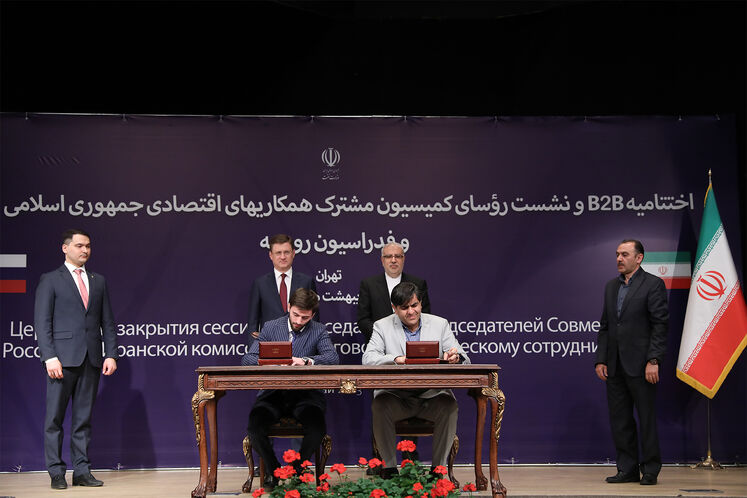 آیین پایانی نشست رؤسای کمیسیون مشترک همکاری‌ اقتصادی ایران و روسیه
