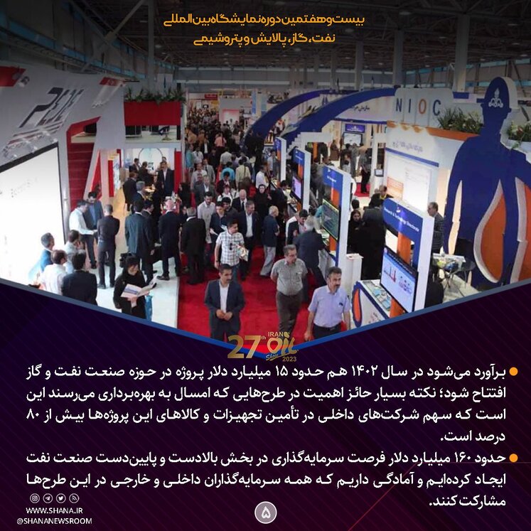 عکس نوشت اهم سخنان وزیر در آیین گشایش بیست و هفتمین نمایشگاه نفت