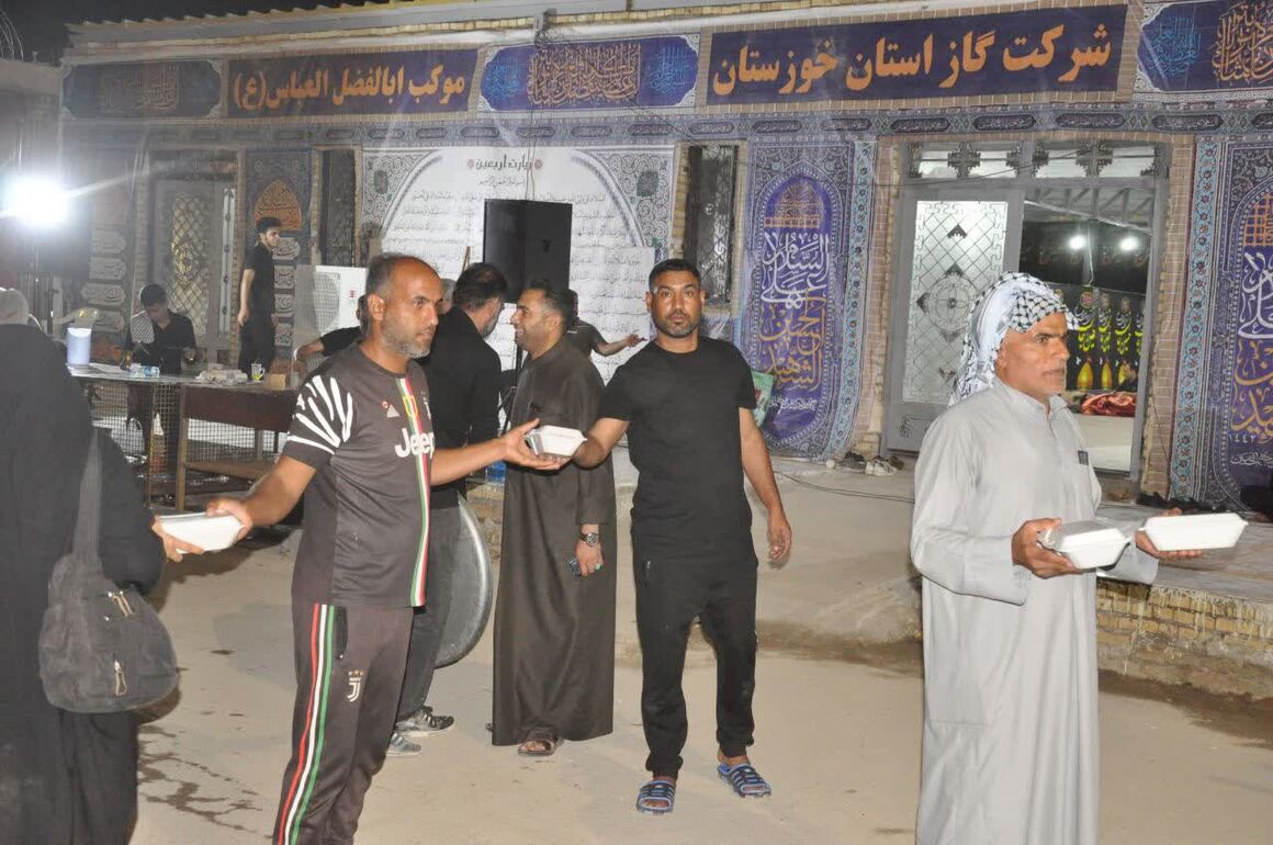 تداوم خدمت‌رسانی شرکت گاز خوزستان به زائران اربعین در مرز چذابه