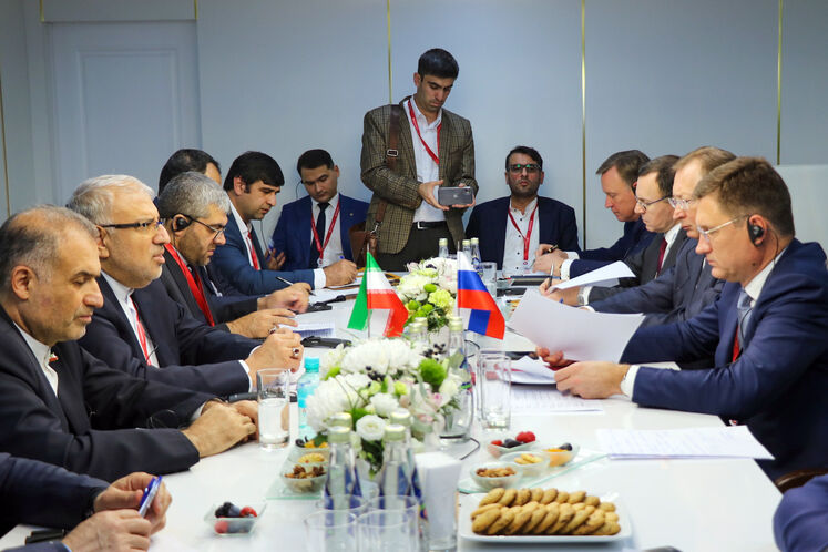 دیدار جواد اوجی، وزیر نفت با الکساندر نواک معاون نخست وزیر روسیه