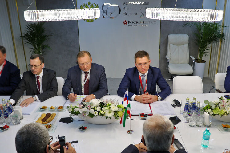 دیدار جواد اوجی، وزیر نفت با الکساندر نواک معاون نخست وزیر روسیه