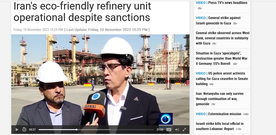 گام پالایشگاه اصفهان به سمت پتروپالایش برتر منطقه از دریچه دوربین رسانههای خارجی