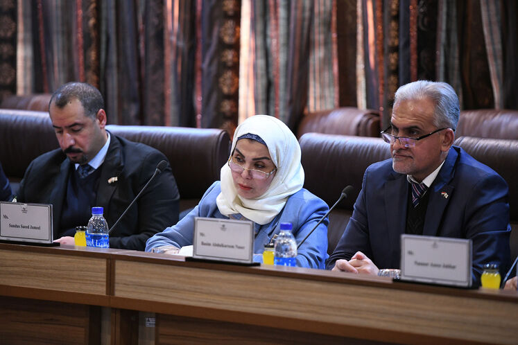 دیدار جواد اوجی، وزیر نفت با حیان عبدالغنی عبدالزهرا، وزیر نفت عراق