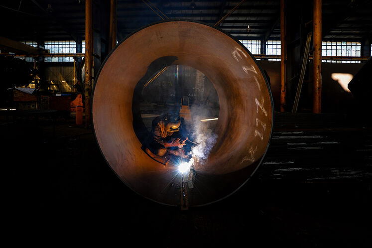 ساخت برج جذب آمین پروژه فاز ۲ پالایشگاه ایلام