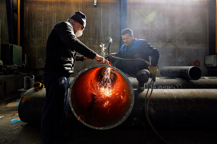 ساخت برج جذب آمین پروژه فاز ۲ پالایشگاه ایلام