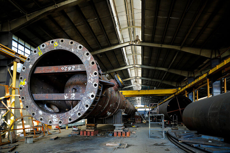 ساخت برج جذب آمین پروژه فاز ۲ پالایشگاه ایلام