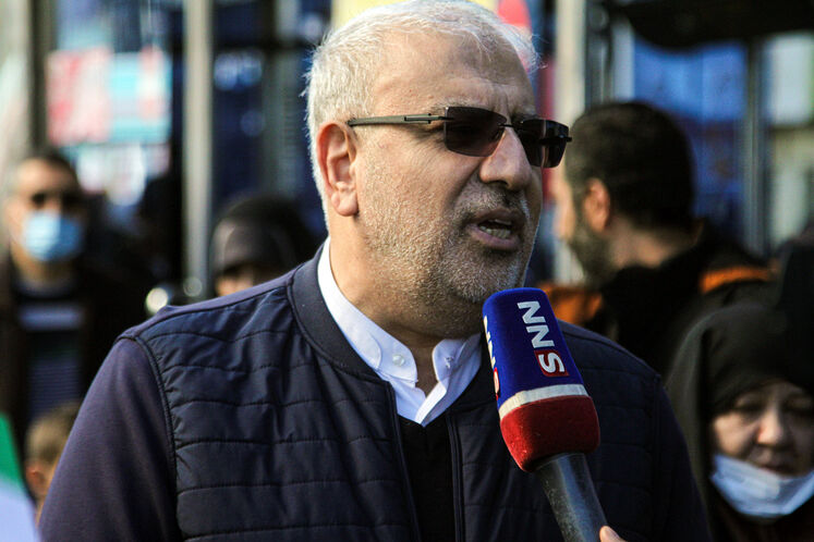 حضور جواد اوجی، وزیر نفت در مراسم راهپیمایی ۲۲ بهمن