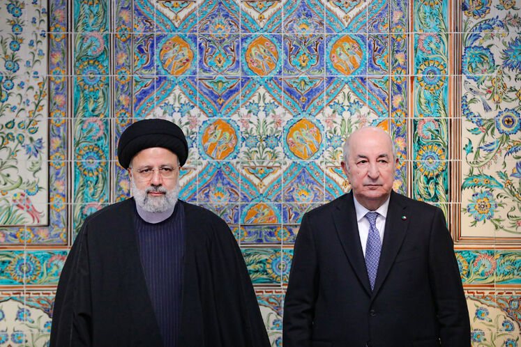 عبدالمجید تبون، رئیس‌جمهوری الجزایر و سیدابراهیم رئیسی، رئیس‌جمهوری