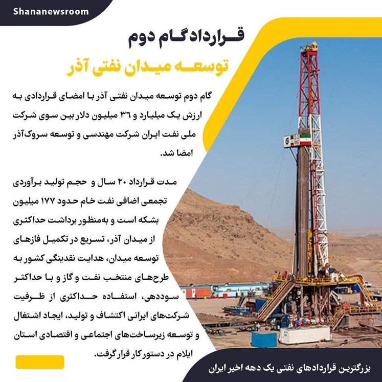 عکس نوشت بزرگترین قراردادهای نفتی ایران