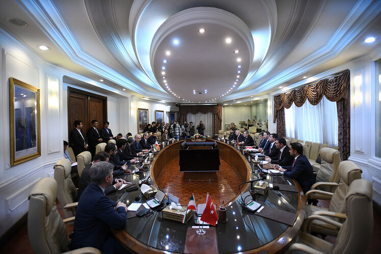 دیدار جواد اوجی، وزیر نفت با آلپ ارسلان بایراکتار، وزیر انرژی ترکیه