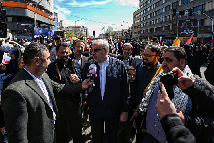 حضور جواد اوجی، وزیر نفت در راهپیمایی روز جهانی قدس