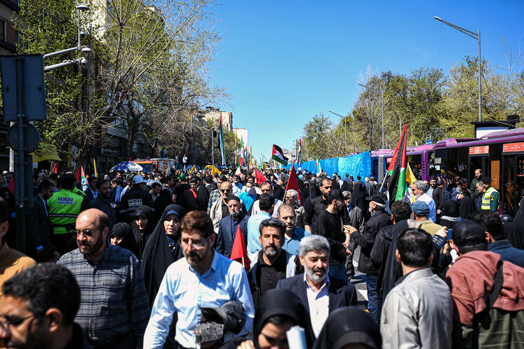 حضور جواد اوجی، وزیر نفت در راهپیمایی روز جهانی قدس