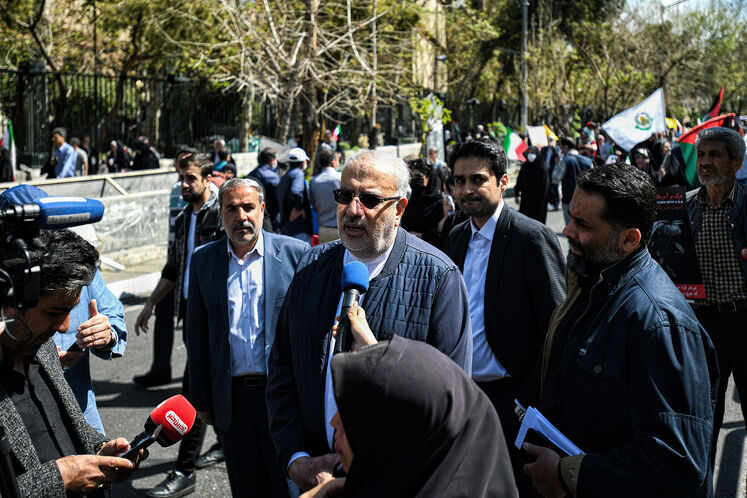 حضور جواد اوجی، وزیر نفت در راهپیمایی روز جهانی قدس