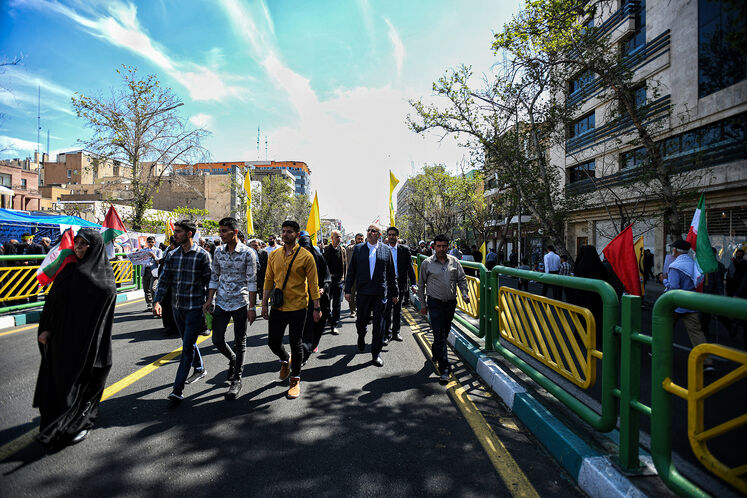 حضور جواد اوجی، وزیر نفت در راهپیمایی روز جهانی قدس