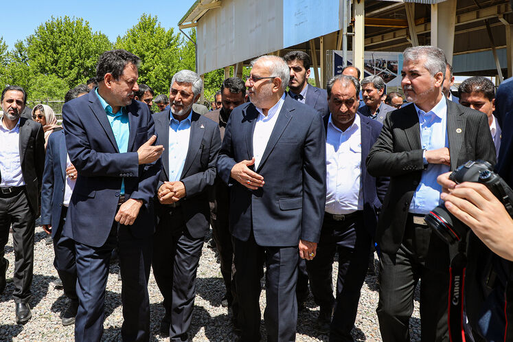 بازدید جواد اوجی، وزیر نفت از پروژه خط لوله انتقال فرآورده تبریز - خوی - ارومیه و مراکز انتقال نفت