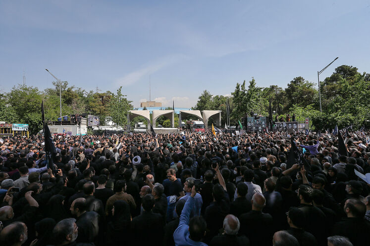 آیین تشییع پیکر شهدای خدمت در تهران