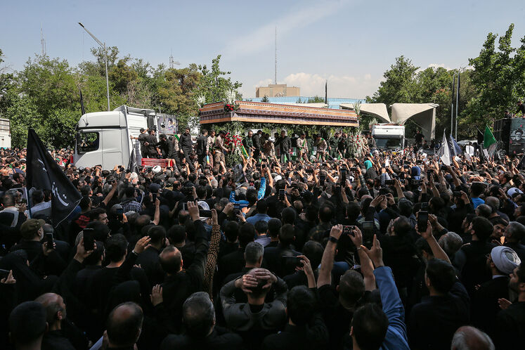 آیین تشییع پیکر شهدای خدمت در تهران