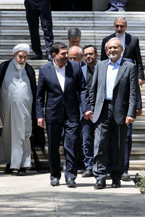 حضور مسعود پزشکیان، رئیس دولت چهاردهم در ساختمان ریاست جمهوری