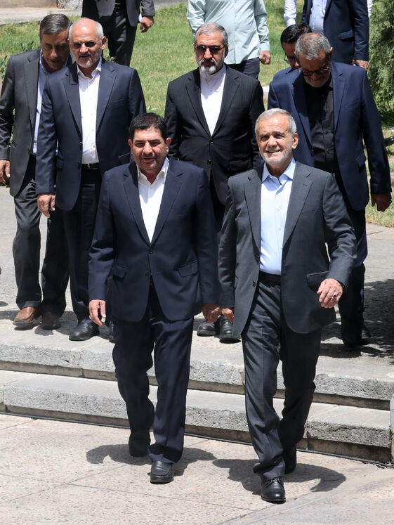 حضور مسعود پزشکیان، رئیس دولت چهاردهم در ساختمان ریاست جمهوری