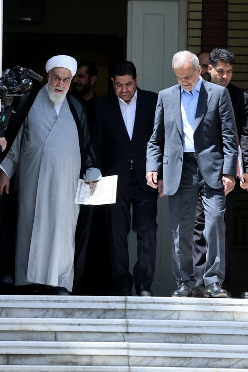 حضور مسعود پزشکیان، رئیس دولت چهاردهم در ساختمان ریاست جمهوری