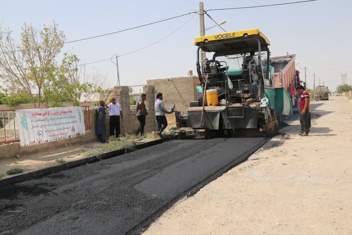 بهسازی معابر روستایی به همت پالایشگاه گاز شهید هاشمی‌نژاد