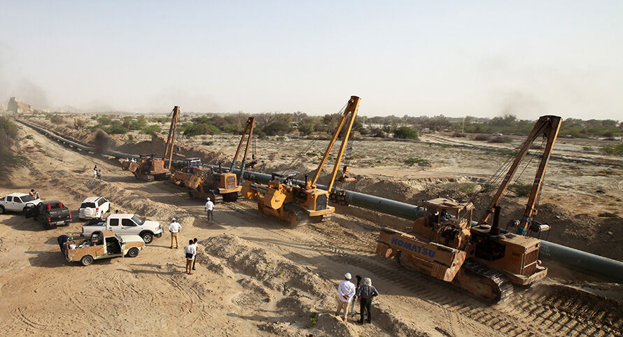 تزریق گاز به خط لوله میناب - سیریک انجام شد تزریق گاز به خط لوله میناب - سیریک انجام شد