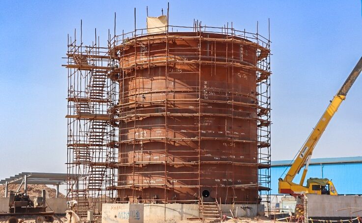پیشرفت ۶۰ درصدی احداث مخازن تعادلی گوره - جاسک