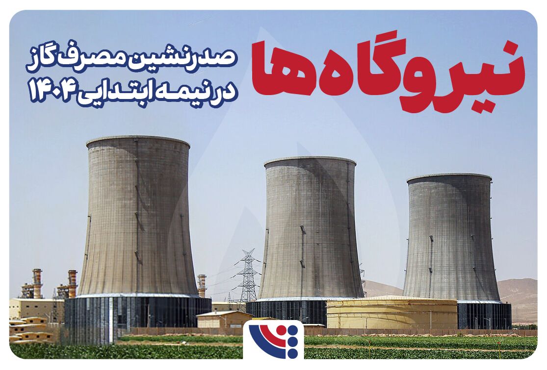 نیروگاه‌ها صدرنشین مصرف گاز در نیمه ابتدایی ۱۴۰۴